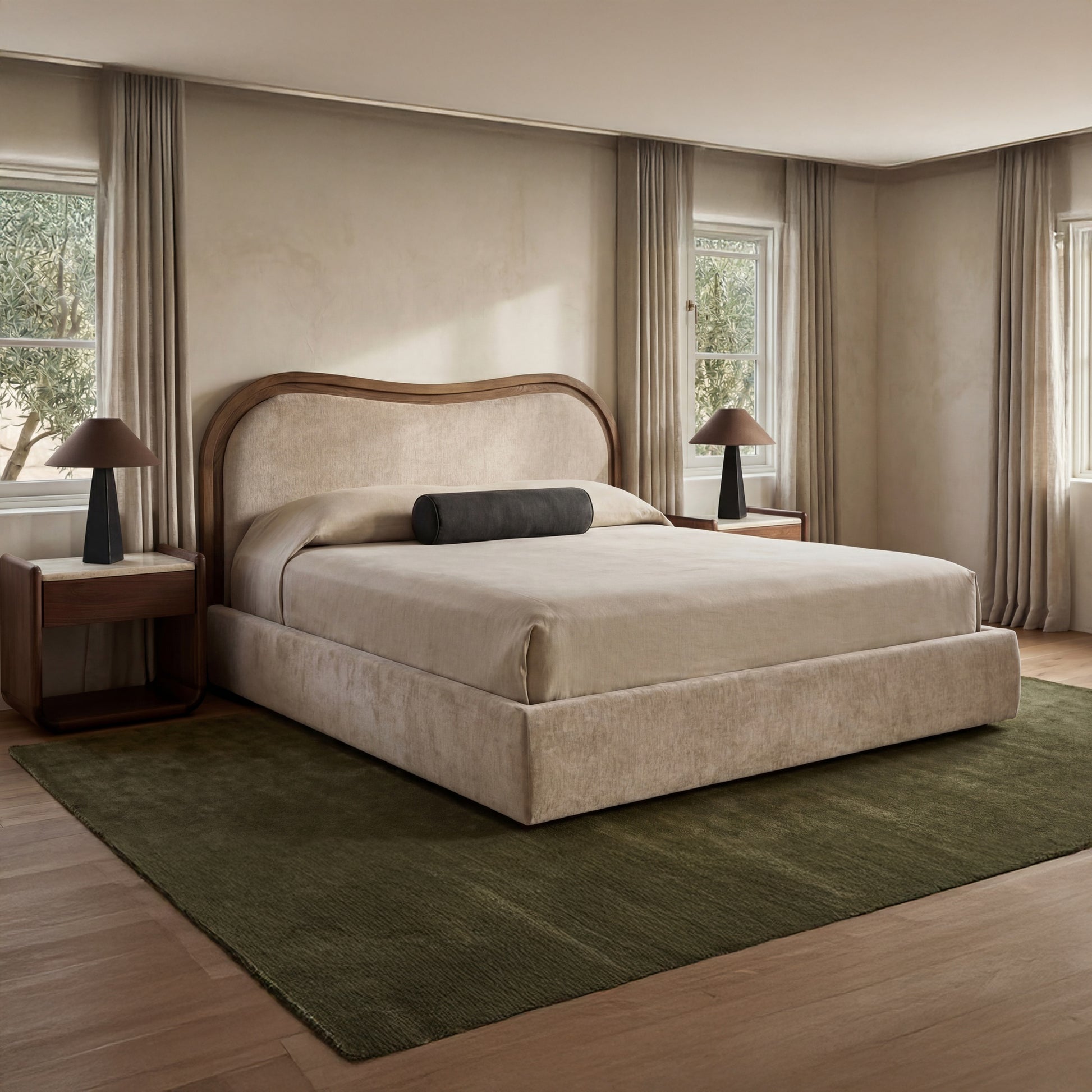 Camilla Queen Bed Oat by Moe's Home Collection - view 2