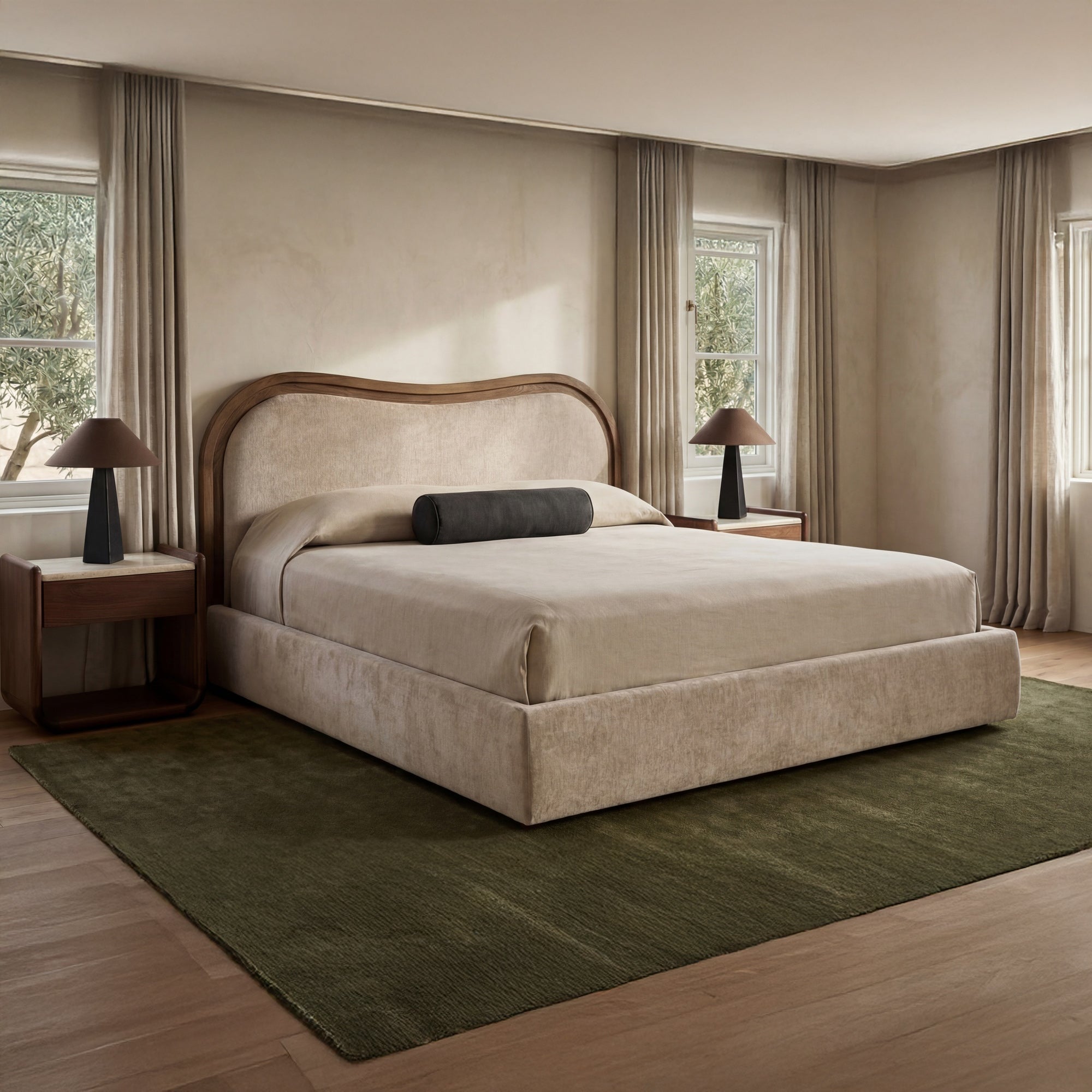 Camilla Queen Bed Oat by Moe's Home Collection - view 2