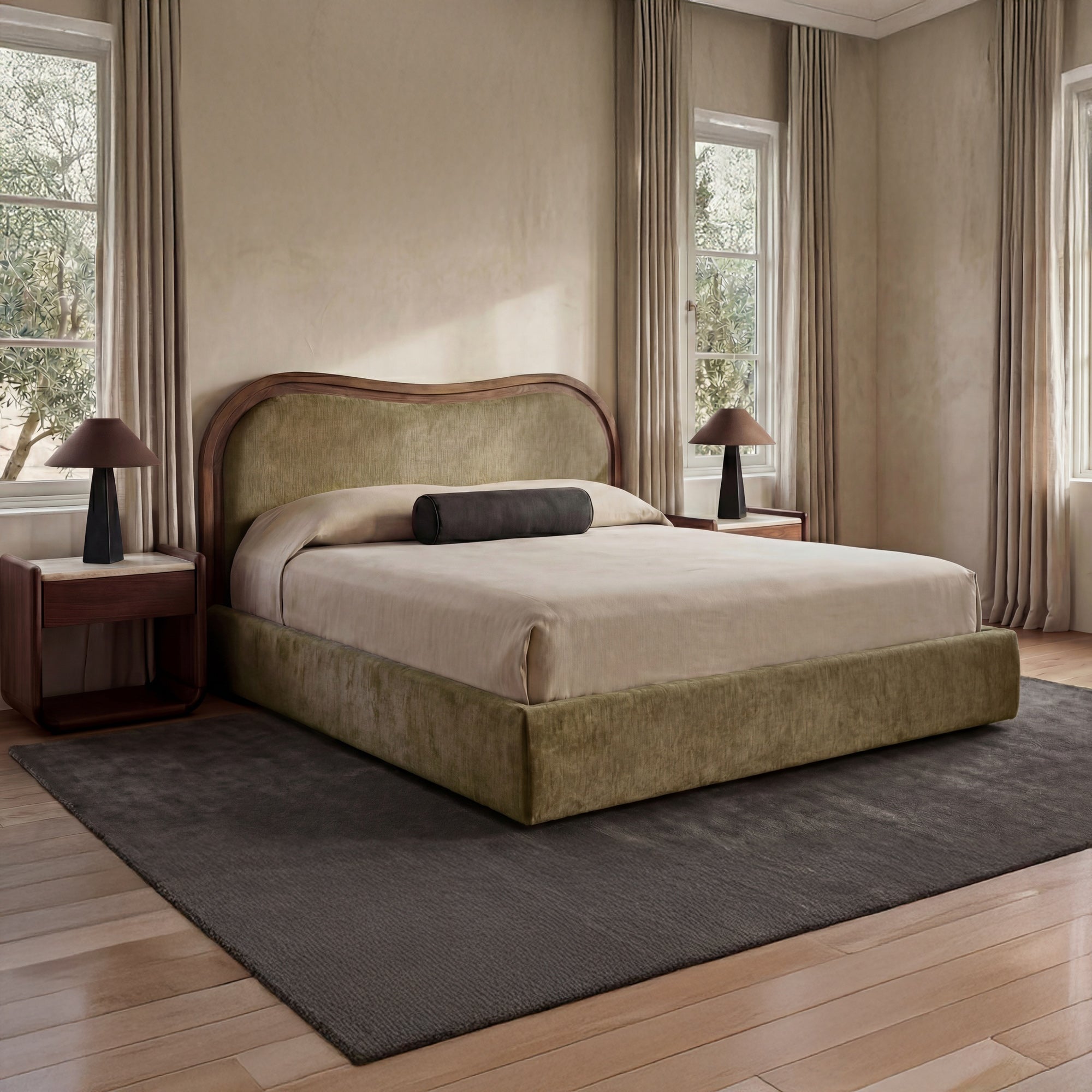 Camilla Queen Bed Green by Moe's Home Collection - view 2