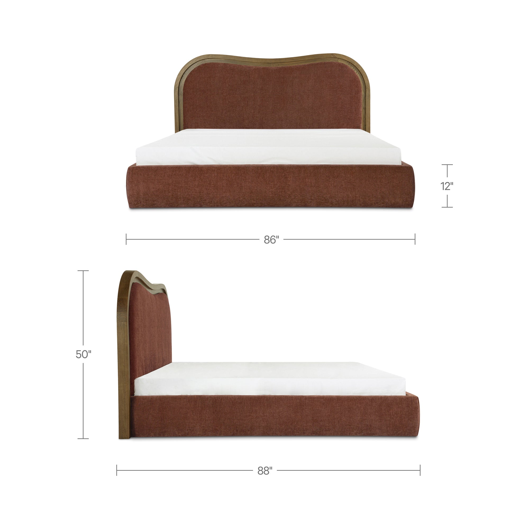 Camilla King Bed Chestnut by Moe's Home Collection - view 4