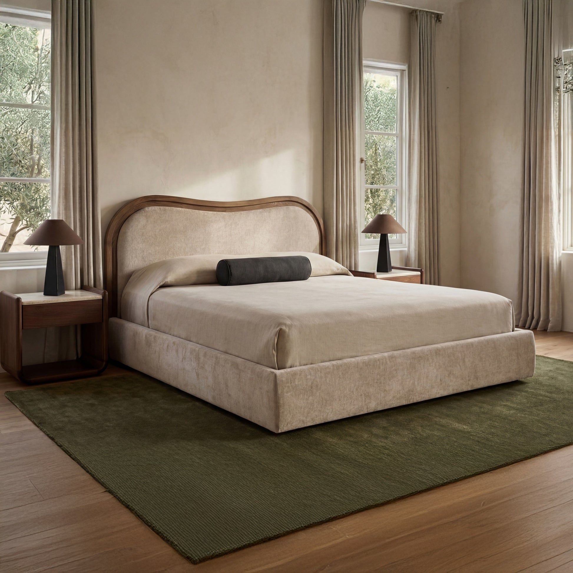 Camilla King Bed Oat by Moe's Home Collection - view 2