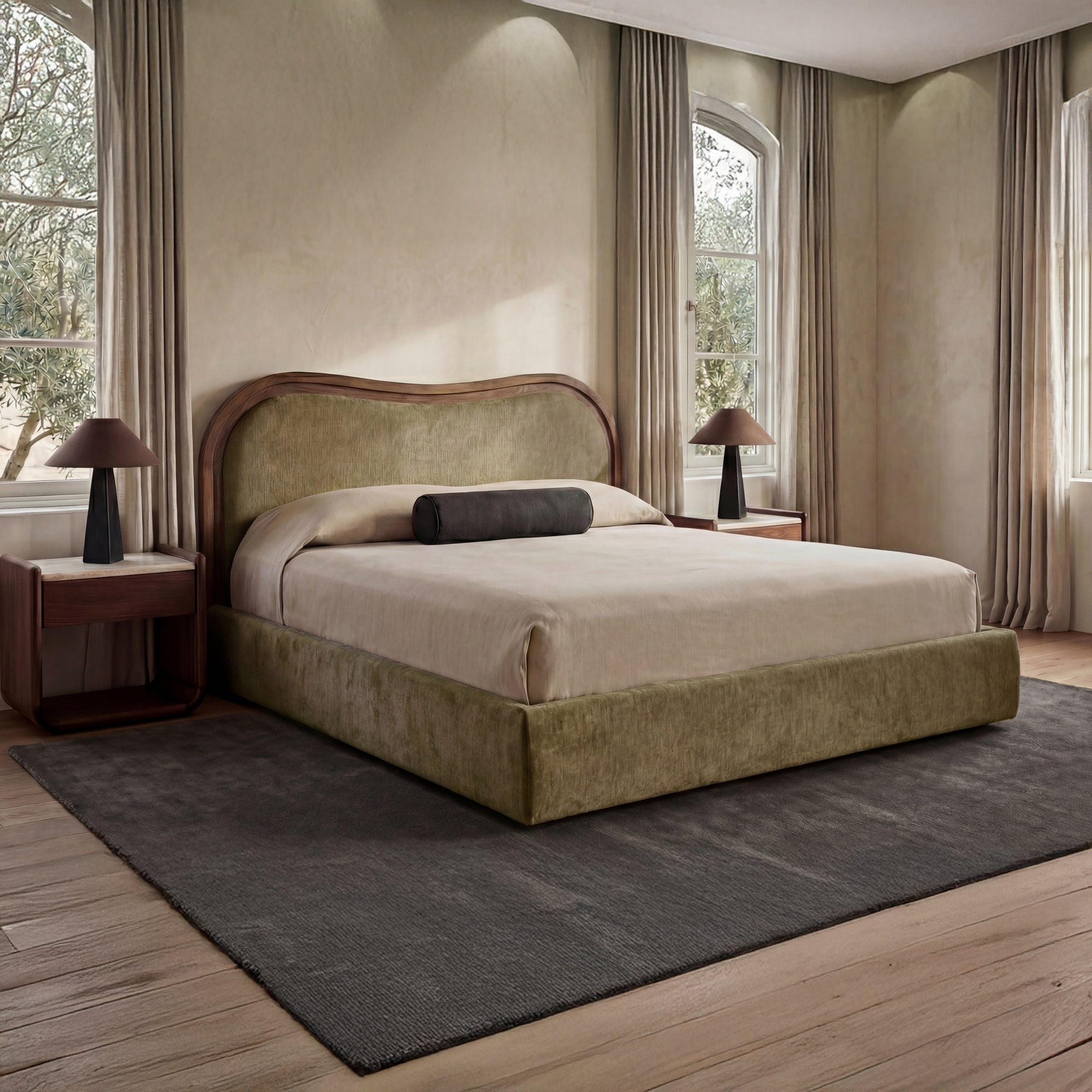 Camilla King Bed Green by Moe's Home Collection - view 2