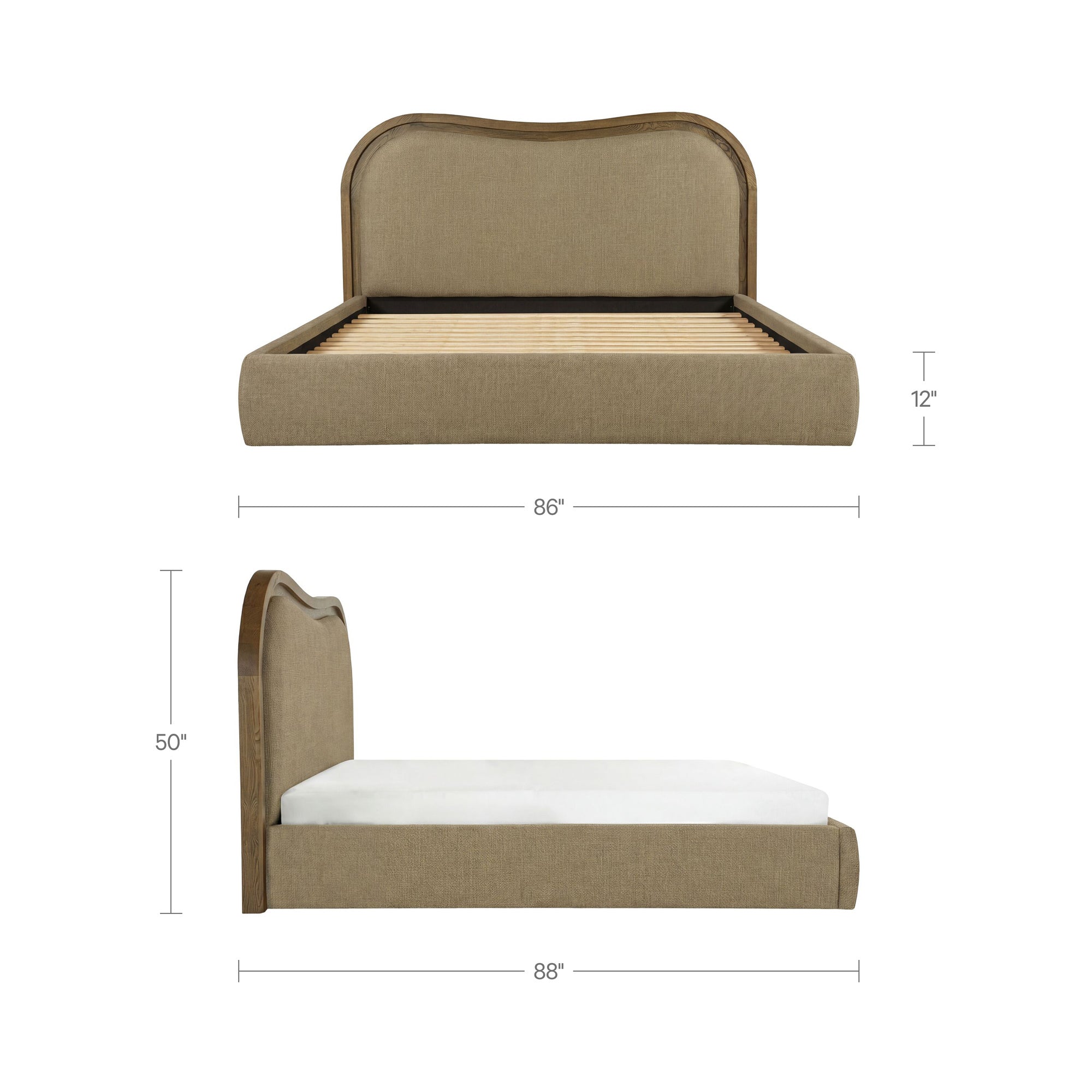 Camilla King Bed Green by Moe's Home Collection - view 3