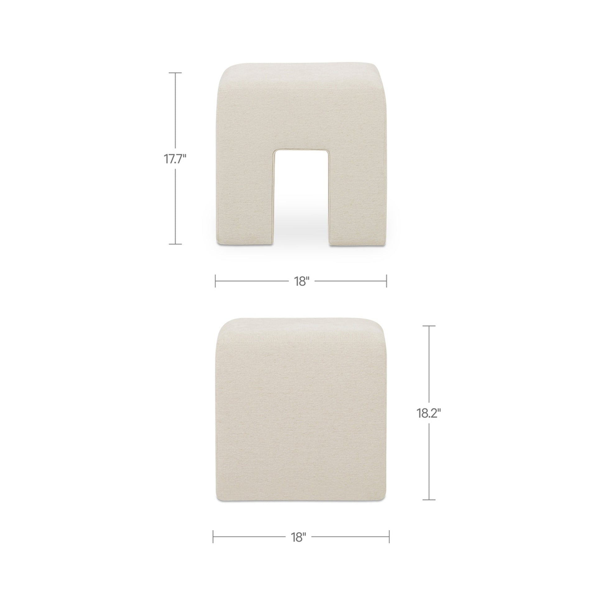 Aidy Stool Oat by Moe's Home Collection - view 4