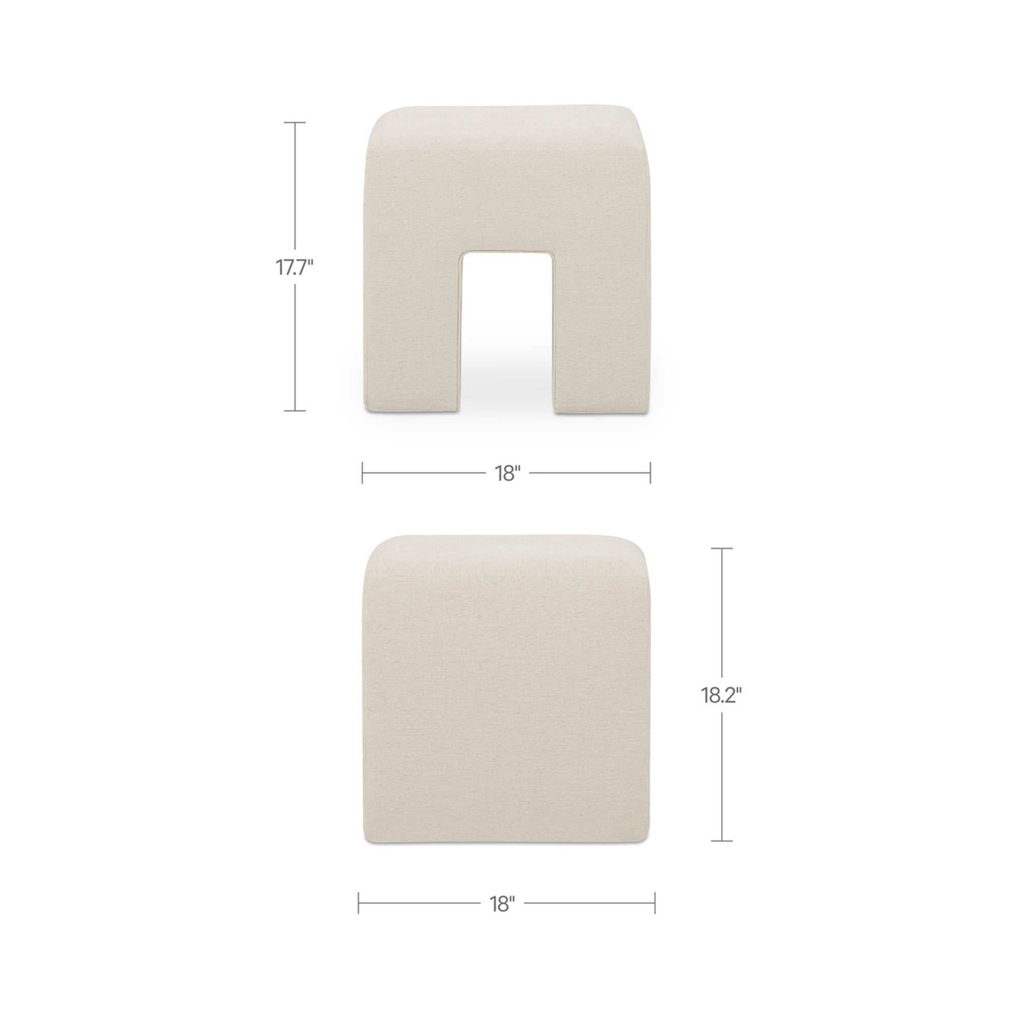 Aidy Stool Oat by Moe's Home Collection - view 4