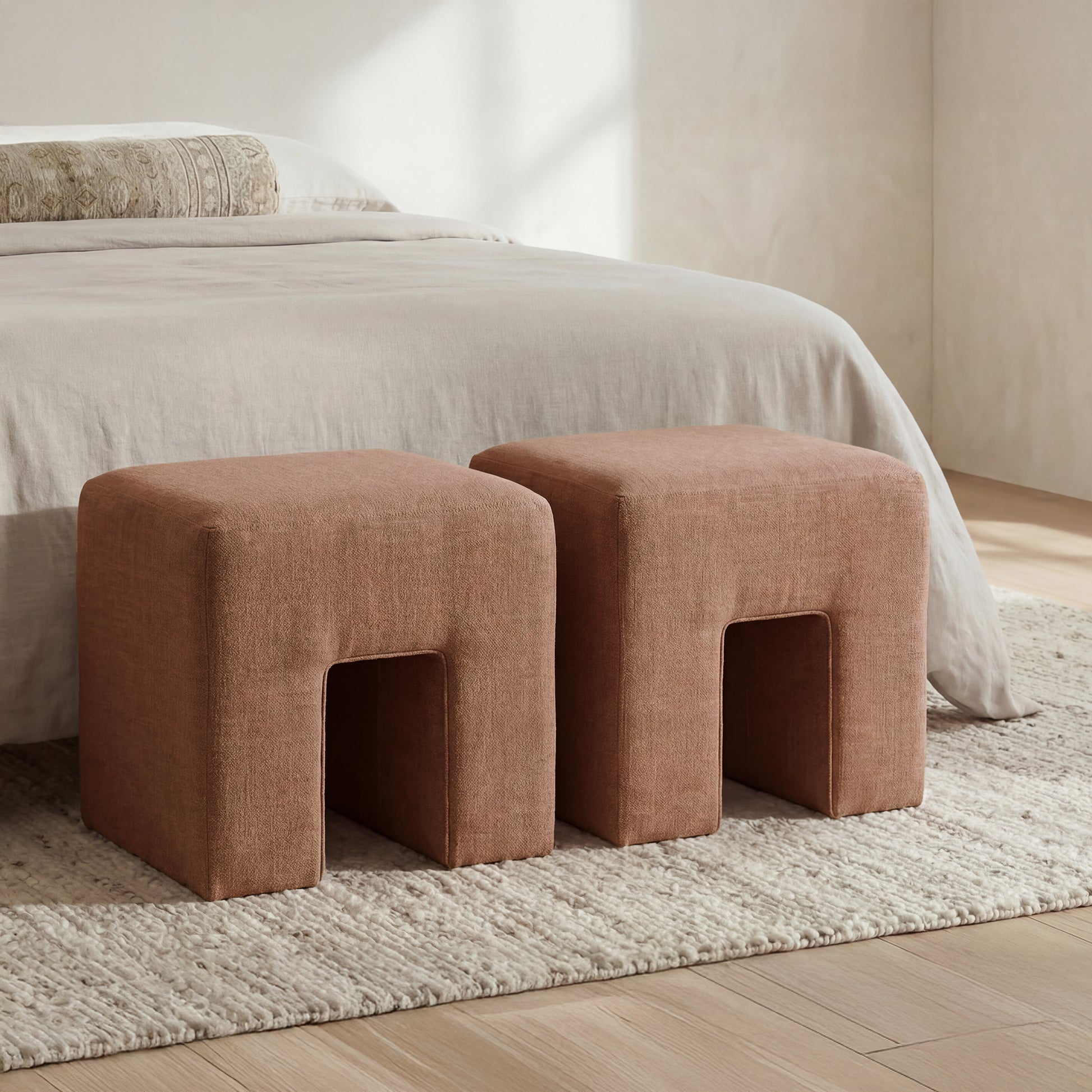 Aidy Stool Washed Pink by Moe's Home Collection - view 3