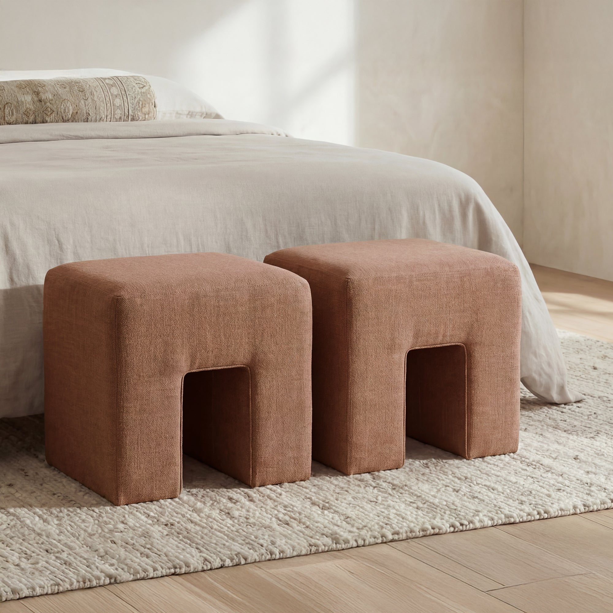 Aidy Stool Washed Pink by Moe's Home Collection - view 3