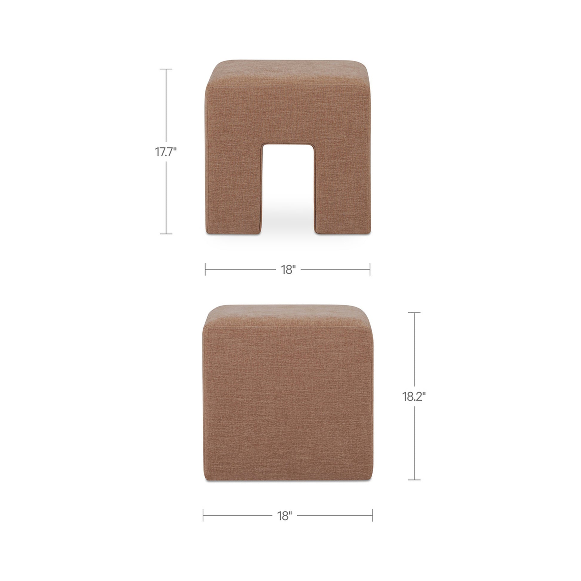 Aidy Stool Washed Pink by Moe's Home Collection - view 4
