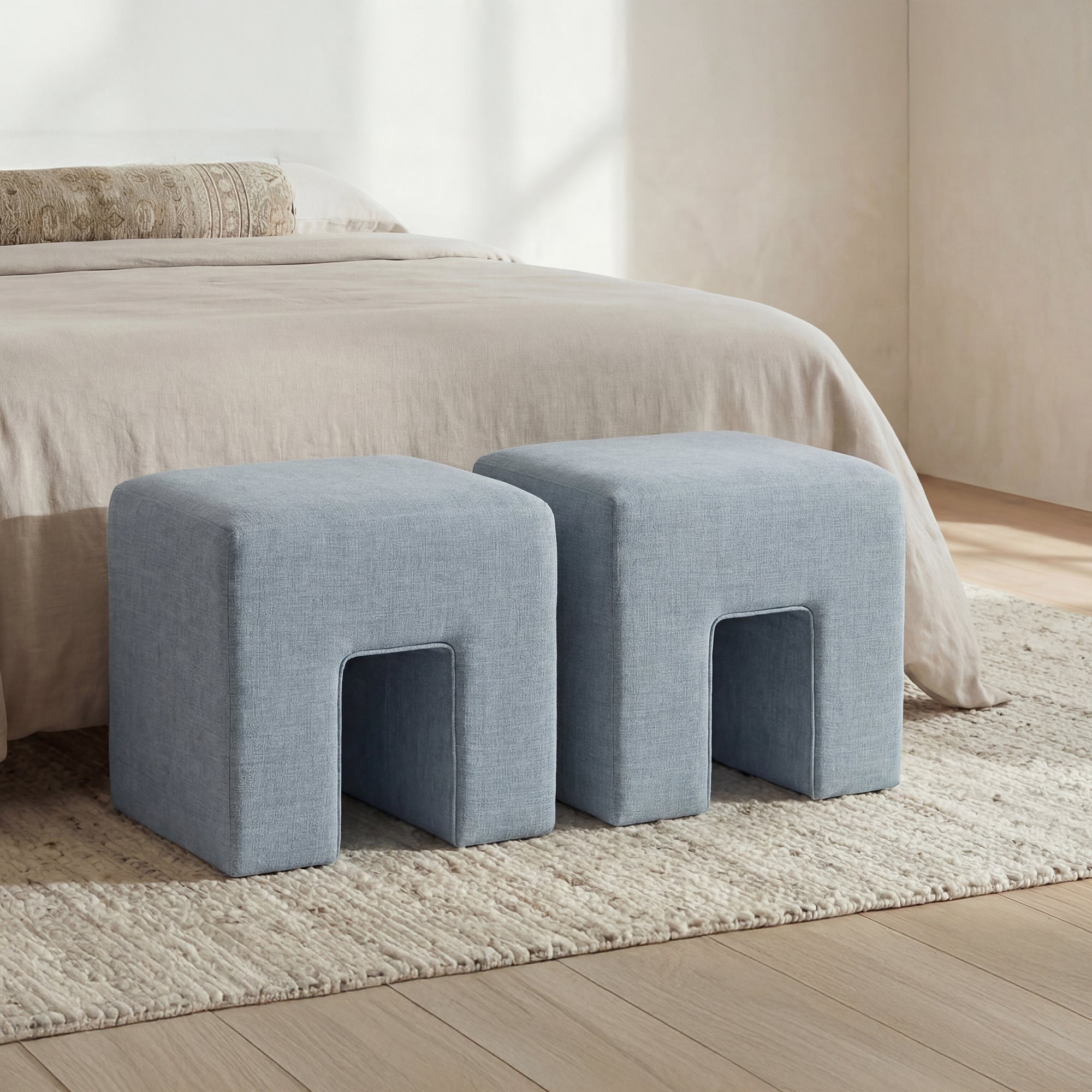 Aidy Stool Light Blue by Moe's Home Collection - view 3