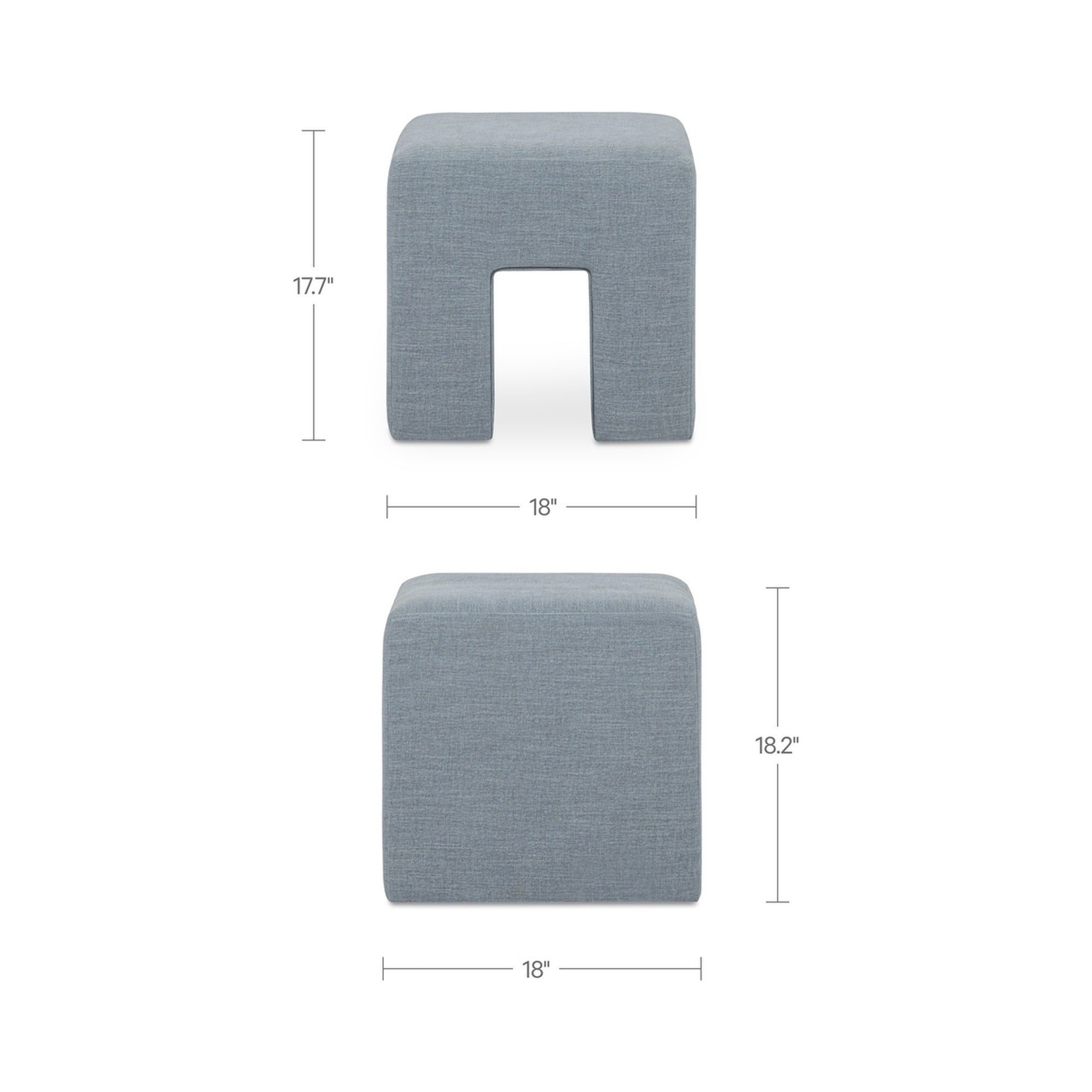 Aidy Stool Light Blue by Moe's Home Collection - view 4