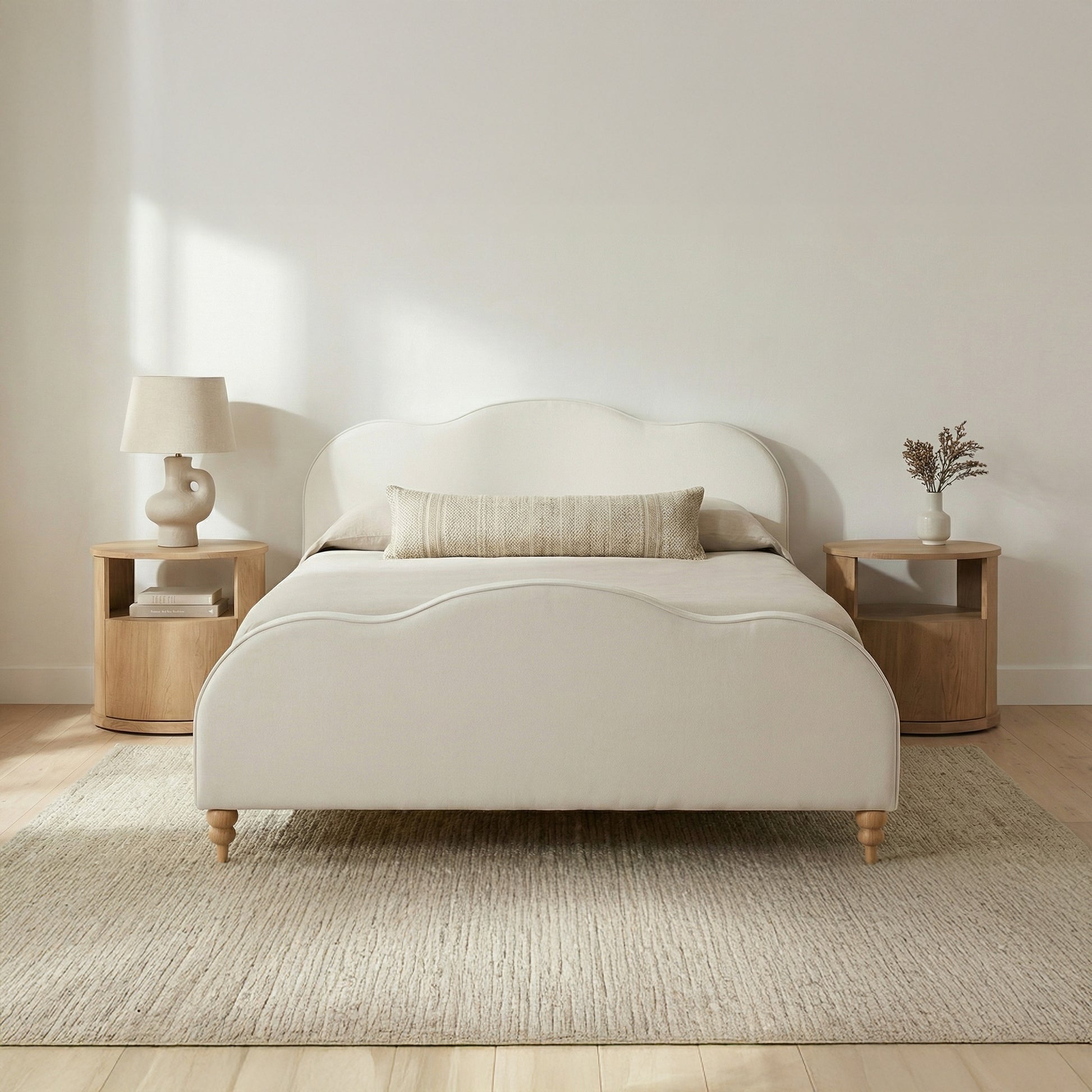 Jacqueline King Bed Cream by Moe's Home Collection - view 2