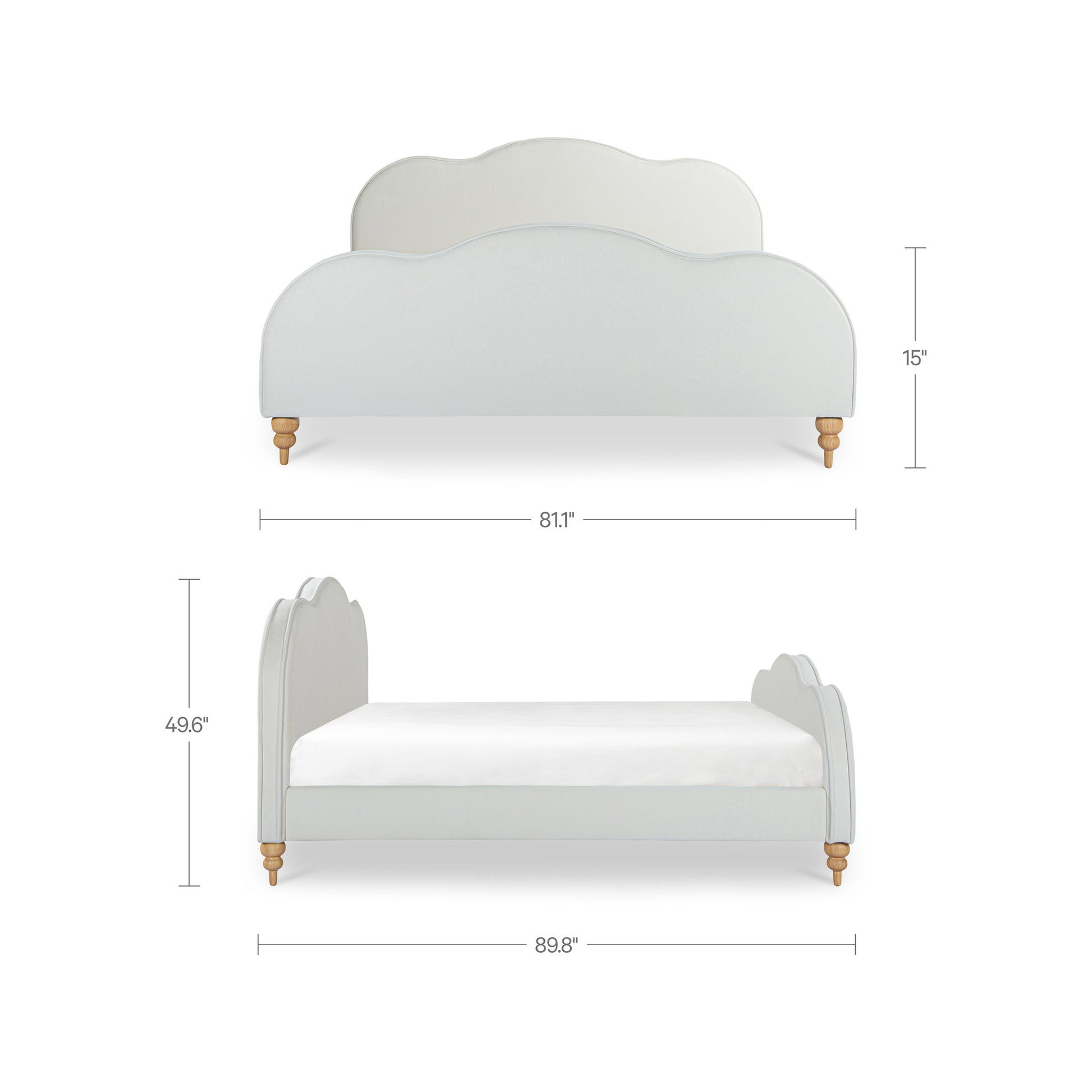Jacqueline King Bed Cream by Moe's Home Collection - view 3