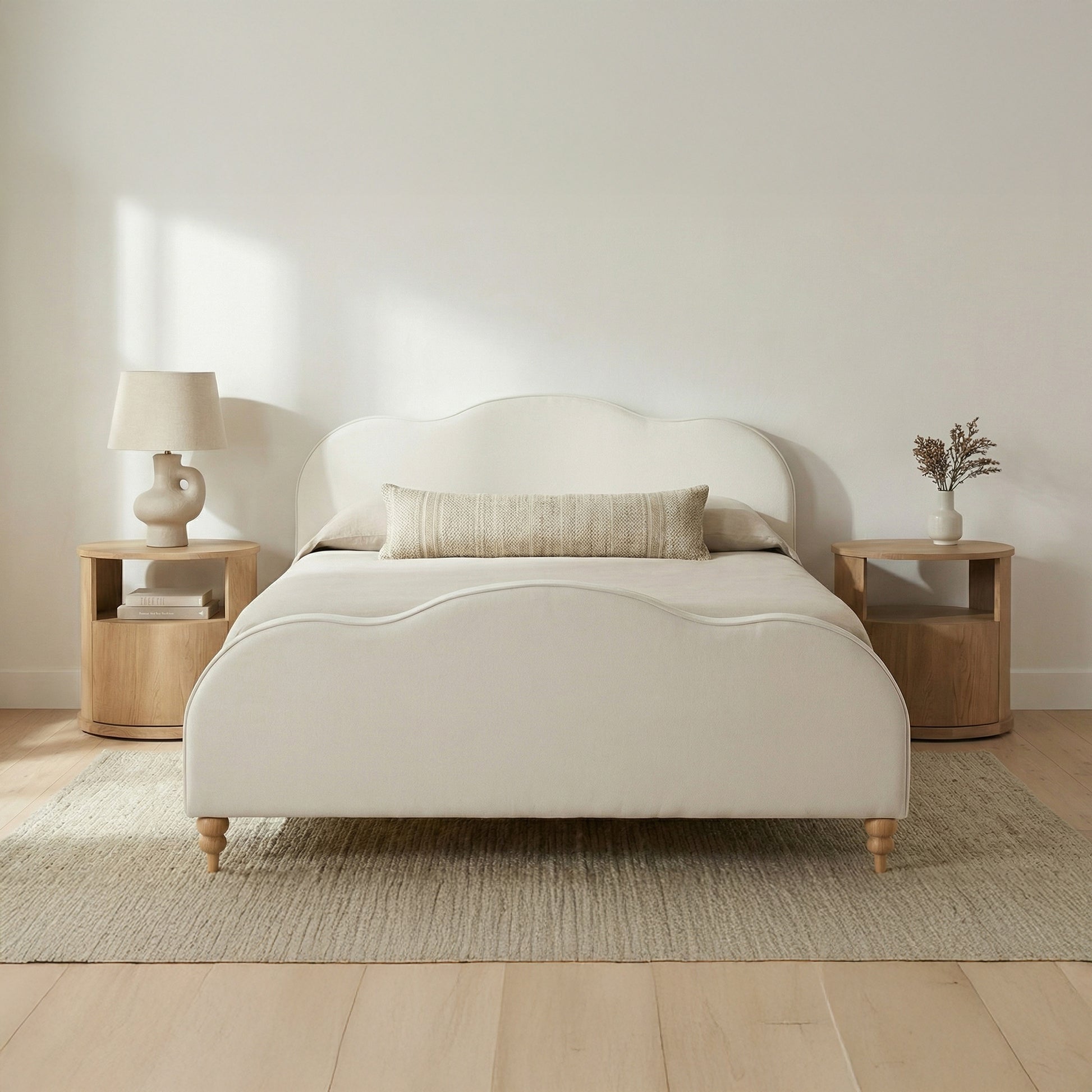 Jacqueline Queen Bed Cream by Moe's Home Collection - view 2