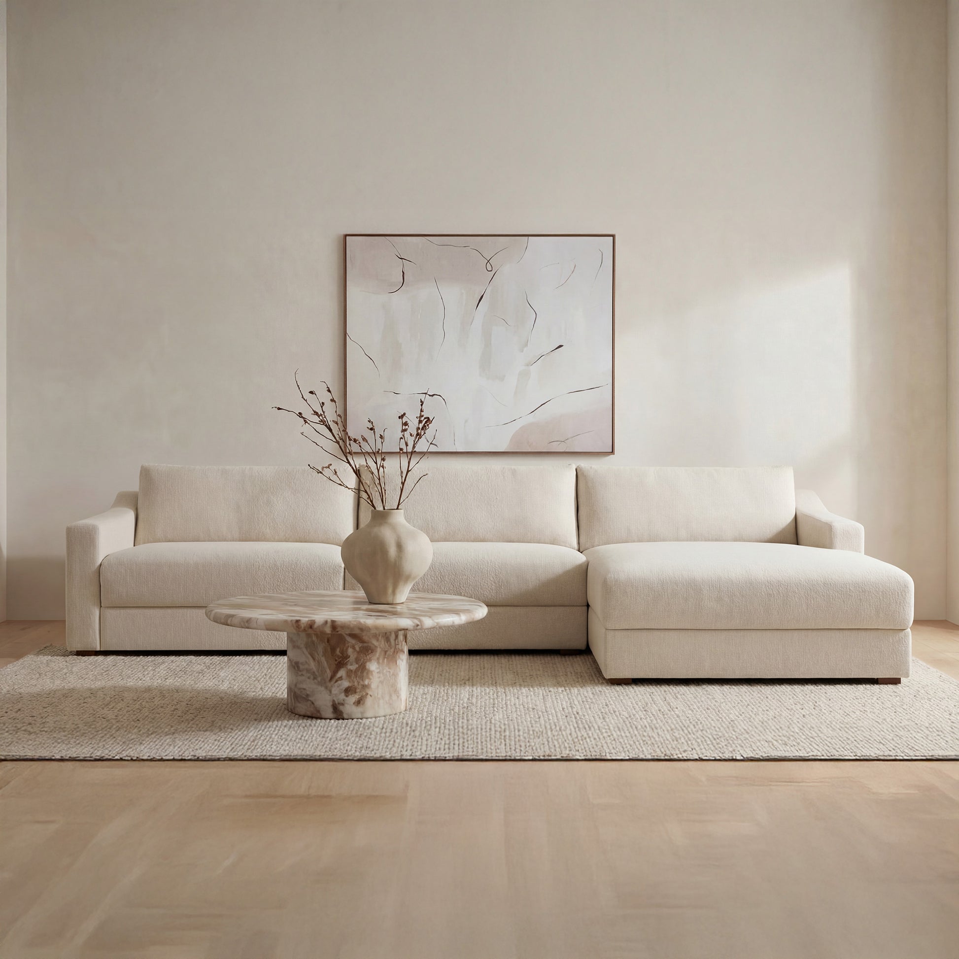 Farrow Sectional Flecked Oat Right by Moe's Home Collection - view 2
