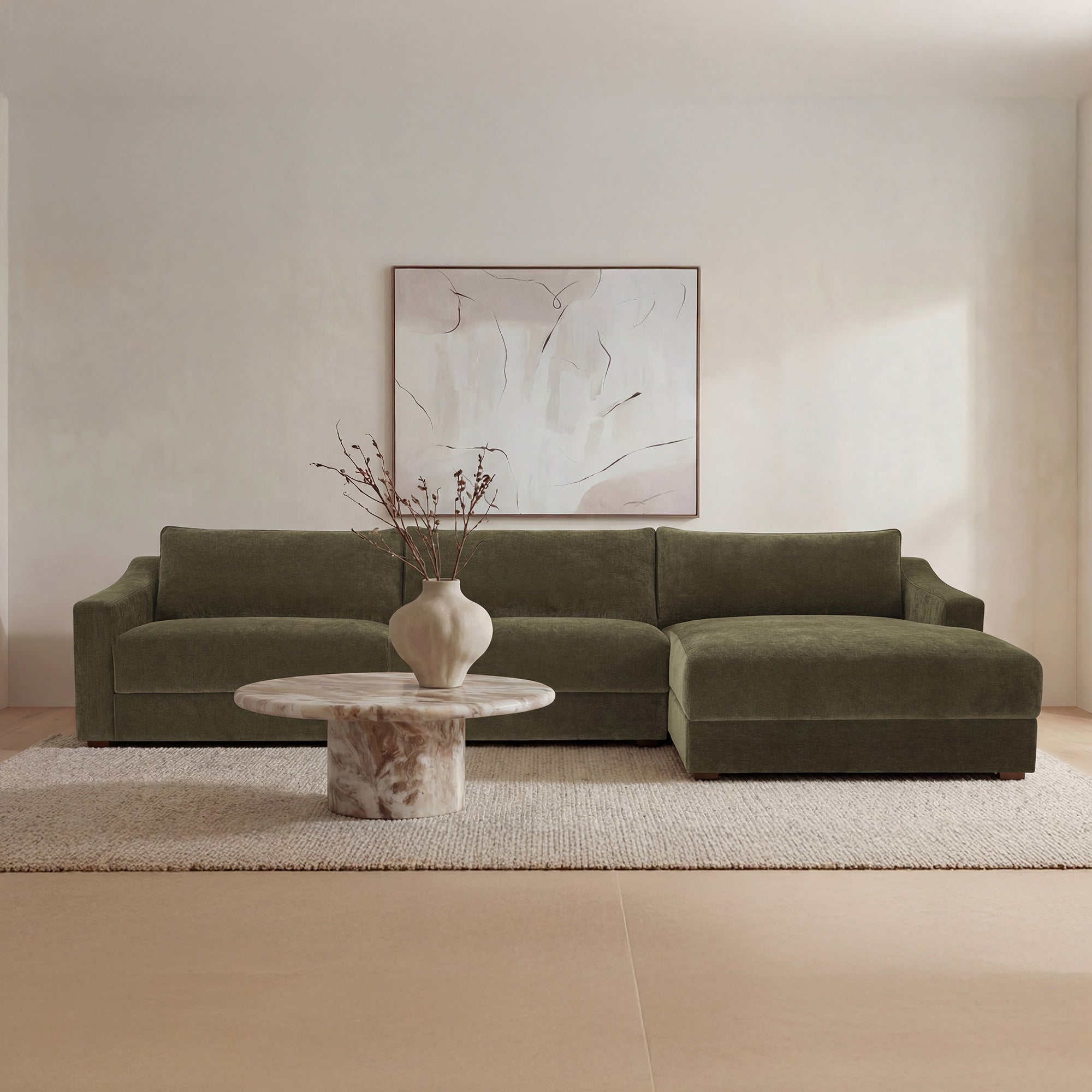 Farrow Sectional Cedar Green Right by Moe's Home Collection - view 2
