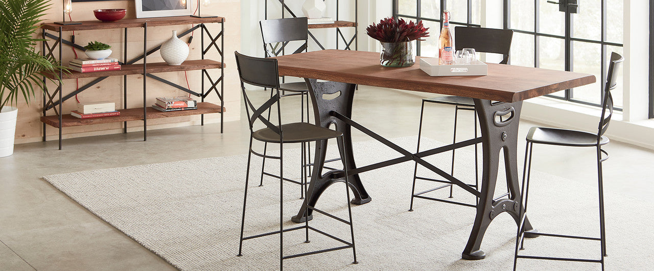 Organic Forge 56" Wide Bookshelf in Raw Walnut