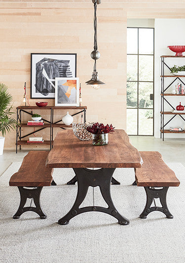 Organic Forge 56" Wide Bookshelf in Raw Walnut