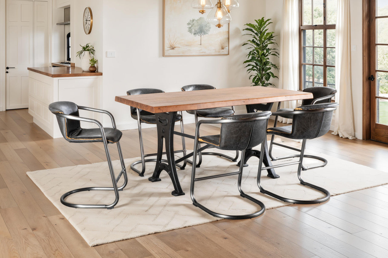 Organic Forge 72" Gathering Table in Raw Walnut
