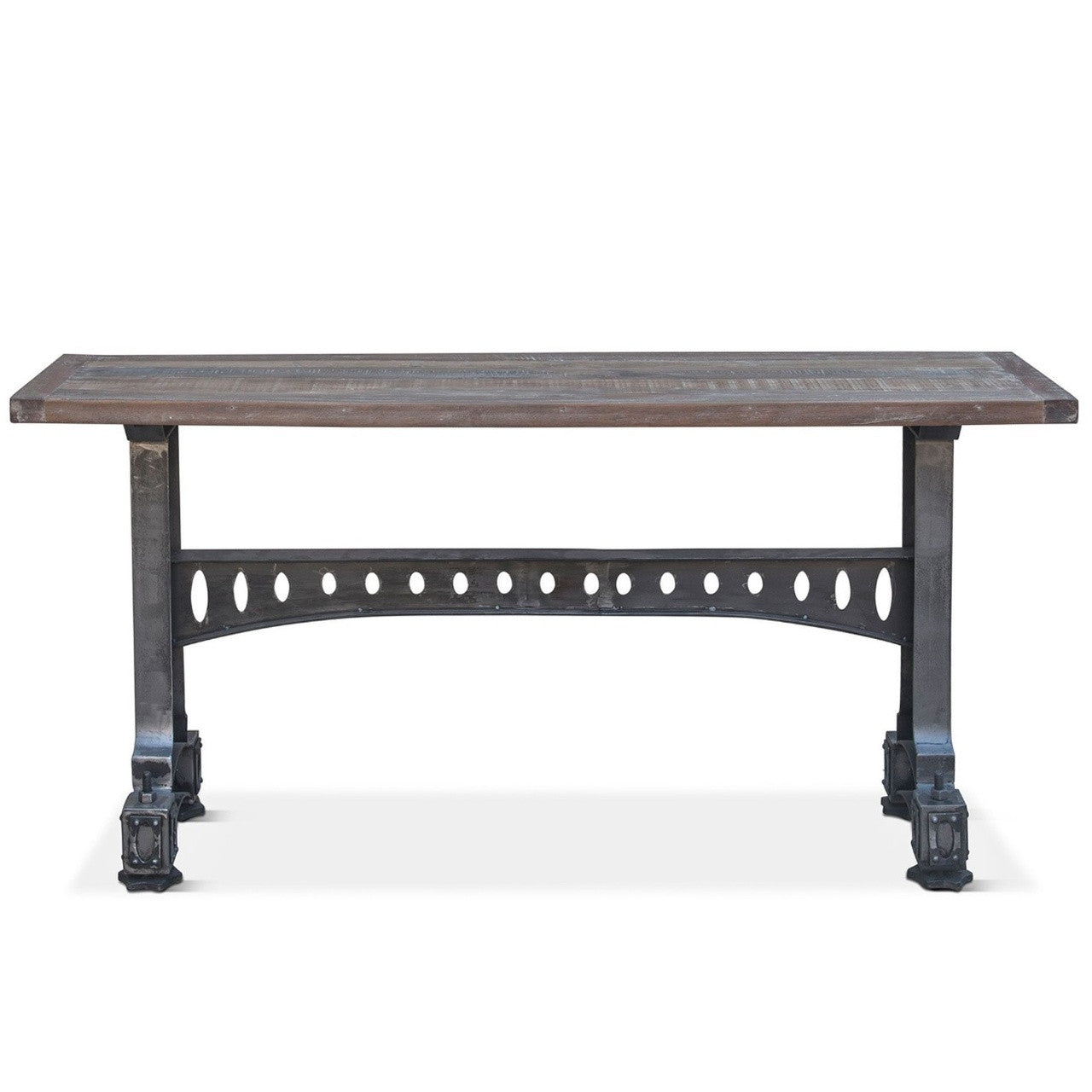 Industrial Barn Iron and Reclaimed Wood Counter Table 68"