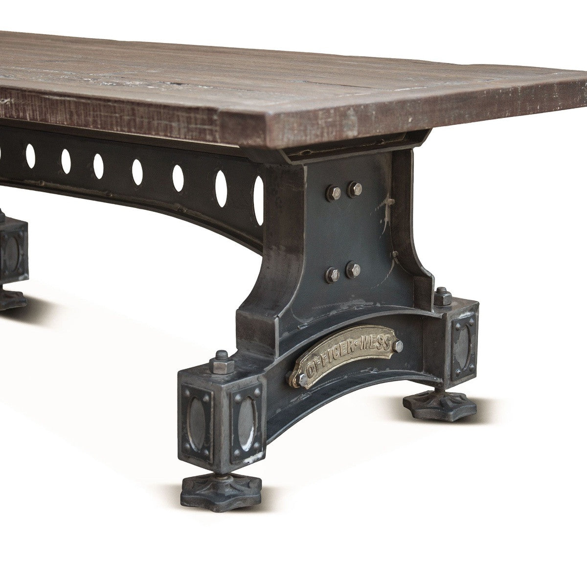 Industrial Barn Iron and Reclaimed Wood Coffee Table 53"