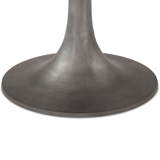 Palm Springs 48" Round Dining Table with White Marble and Silver Base