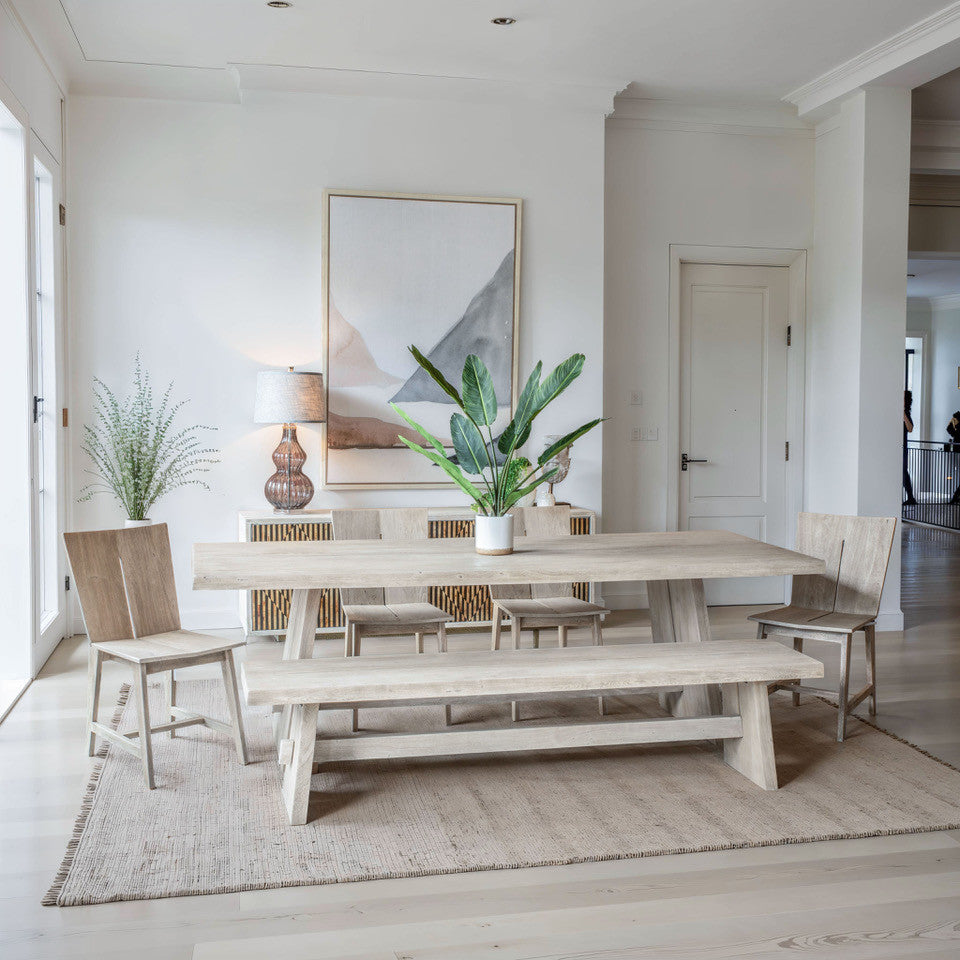 Piedmont 79" Dining Bench in Matte Driftwood