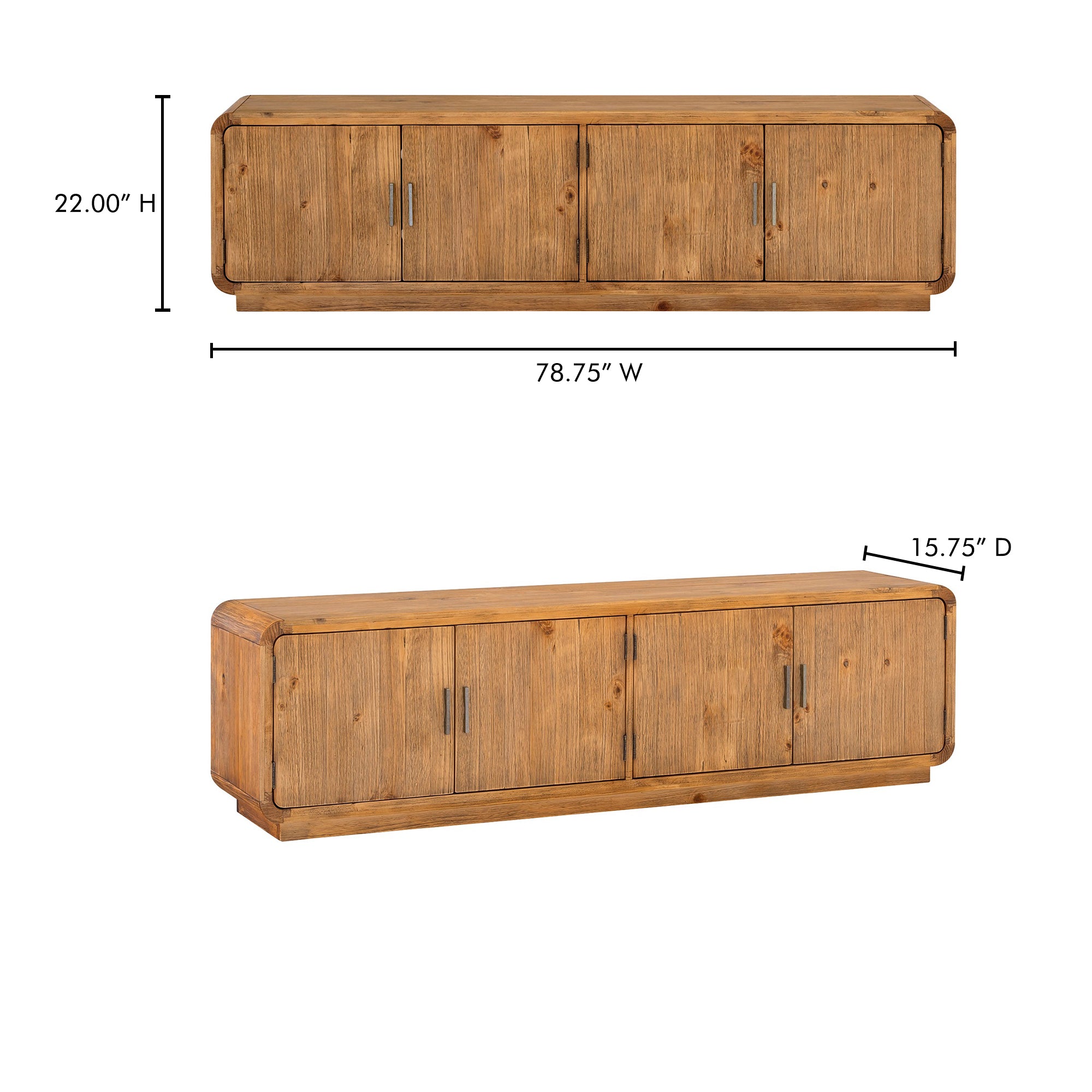 Monterey Media Cabinet Rustic Blonde by Moe's Home Collection - view 5