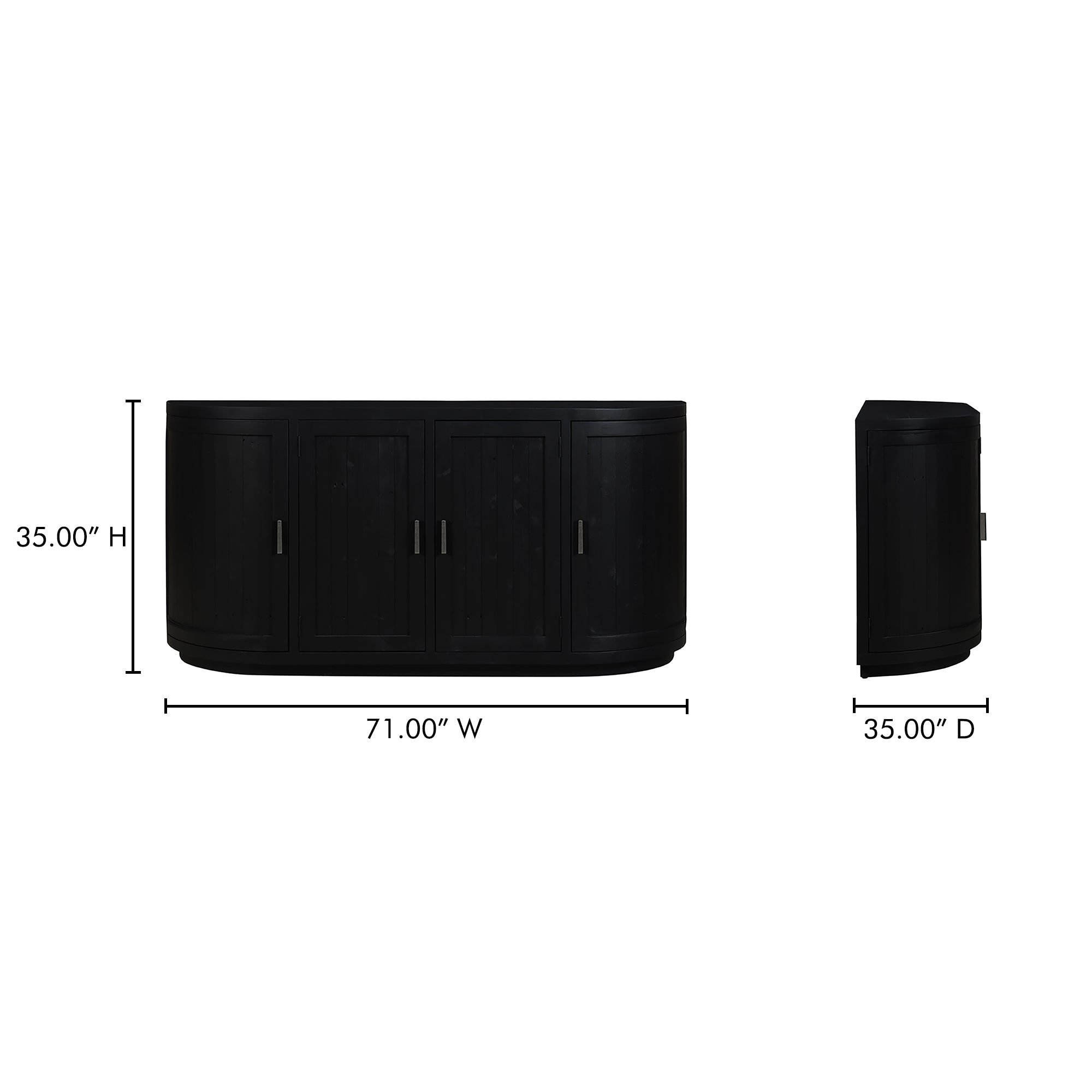 Nicola Sideboard Black by Moe's Home Collection - view 5