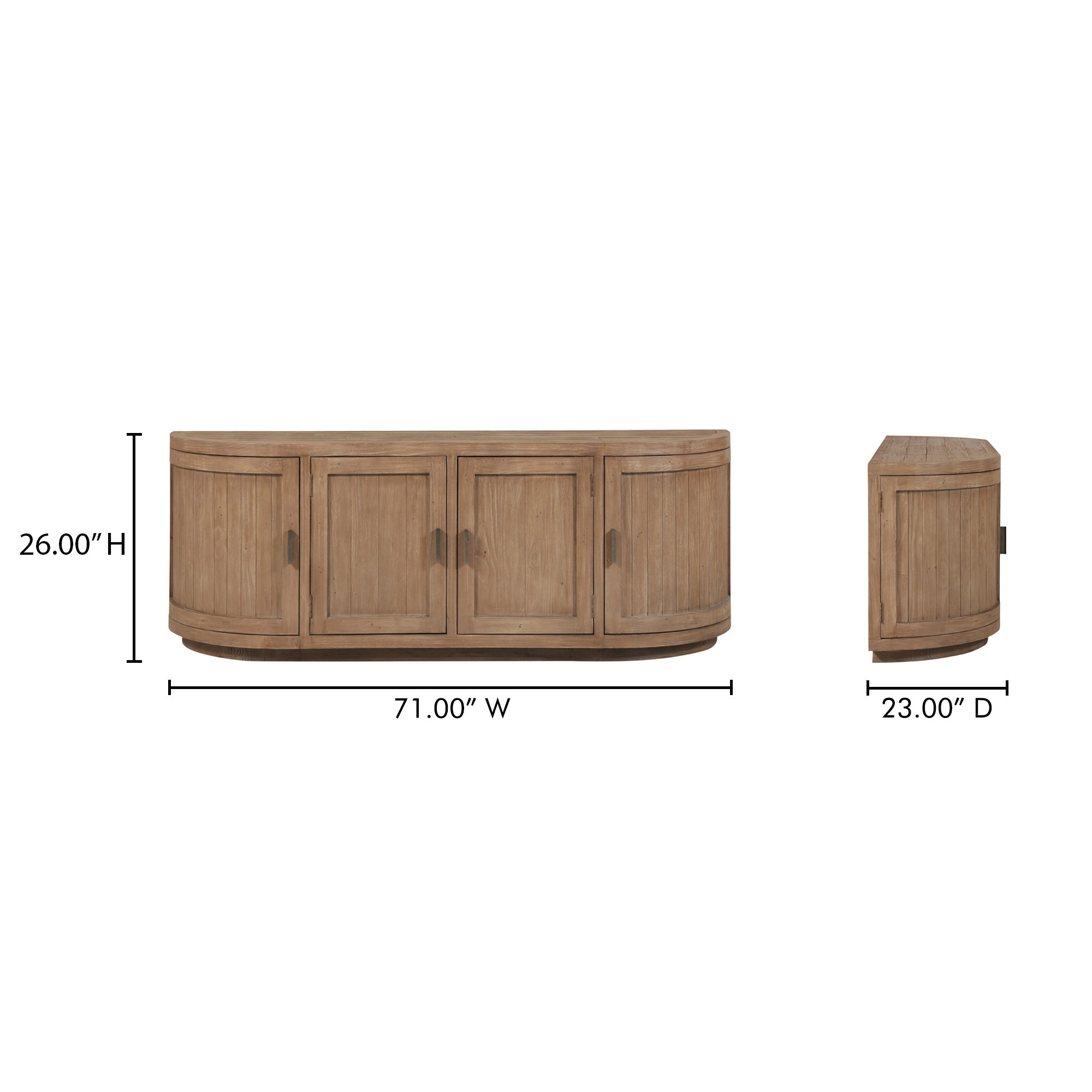 Nicola Media Cabinet Natural by Moe's Home Collection - view 5