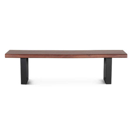 Reed 68" Bench in Light Sequoia with Gunmetal Legs