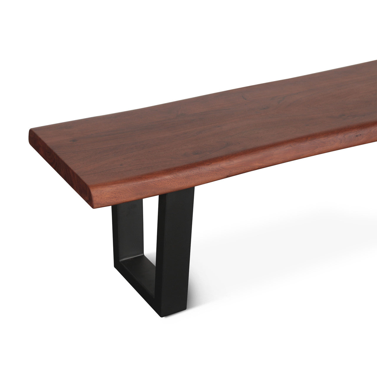 Reed 68" Bench in Light Sequoia with Gunmetal Legs