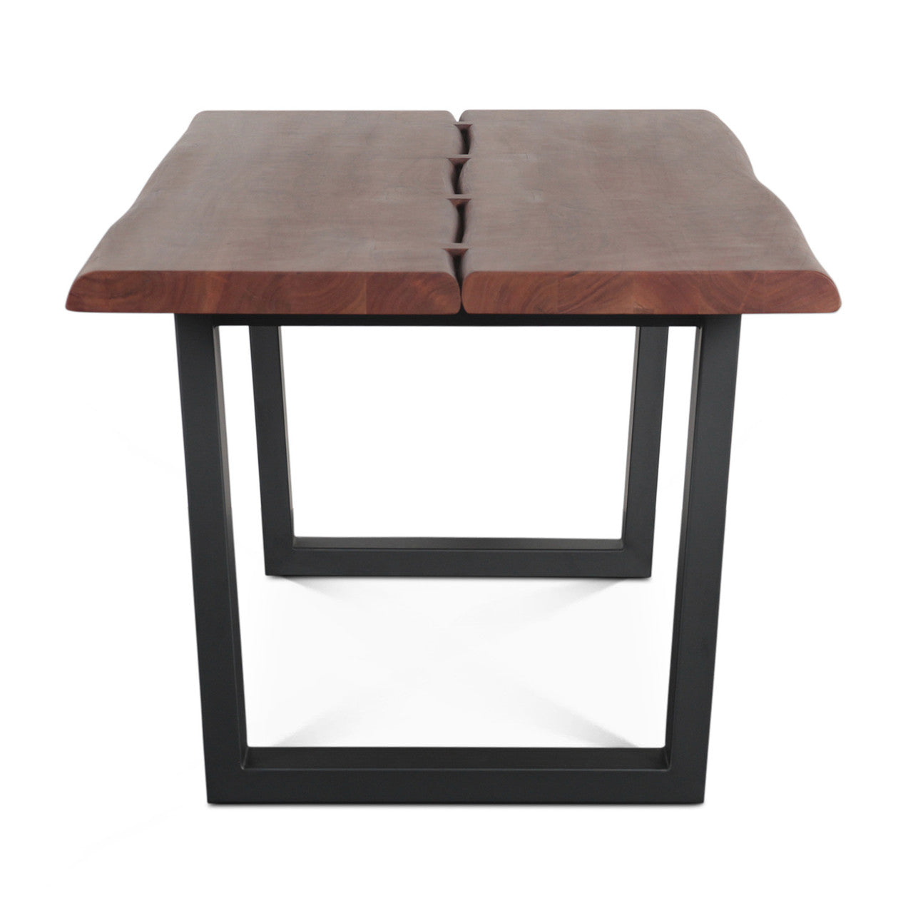 Reed 79" Dining Table in Light Sequoia with Gunmetal Legs