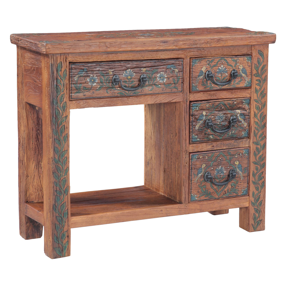 Rustic Roots 36" Hand Painted Console Table with Four Drawers - image 2