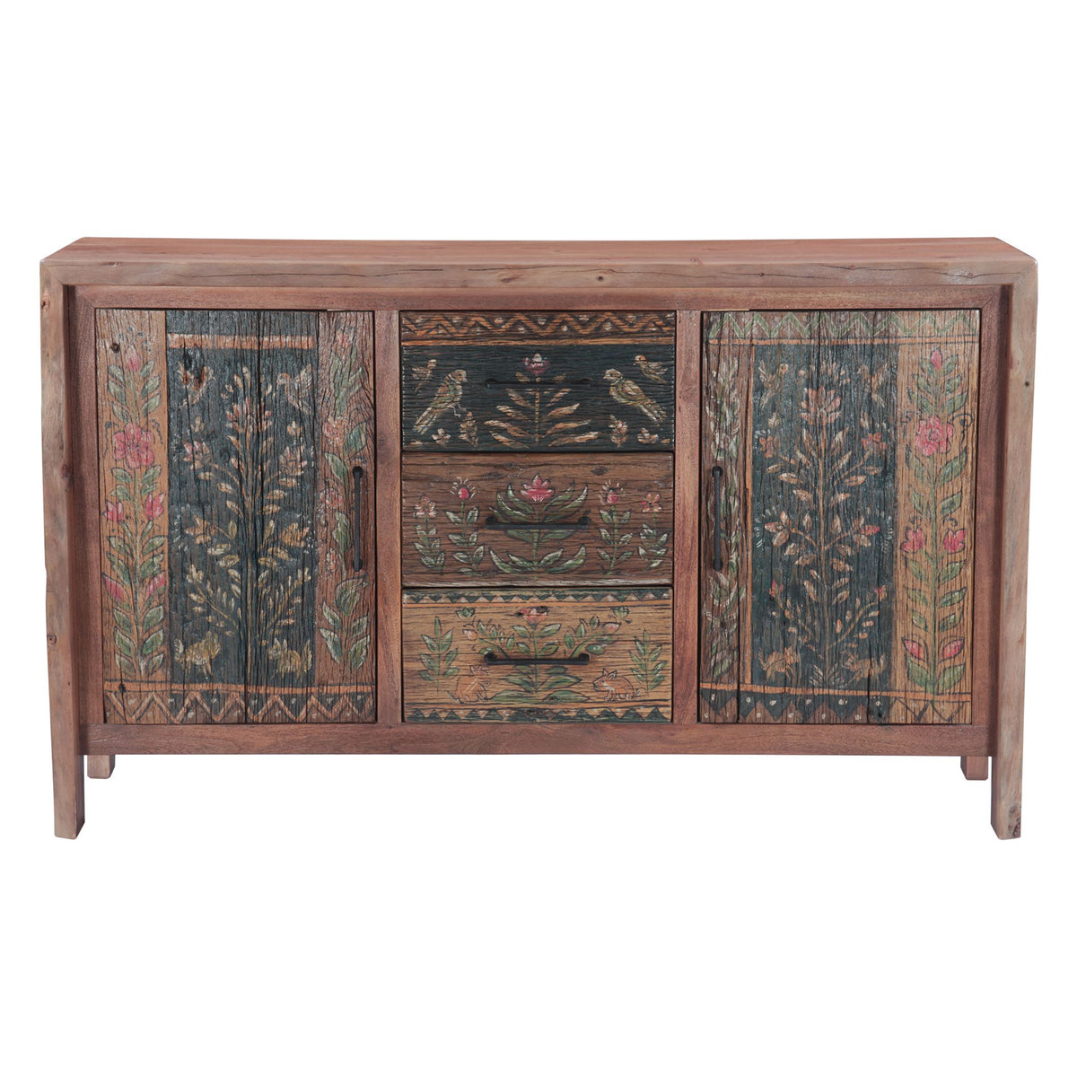 Rustic Roots 60" Hand Painted Sideboard with Two Doors and Three Drawers - image 3