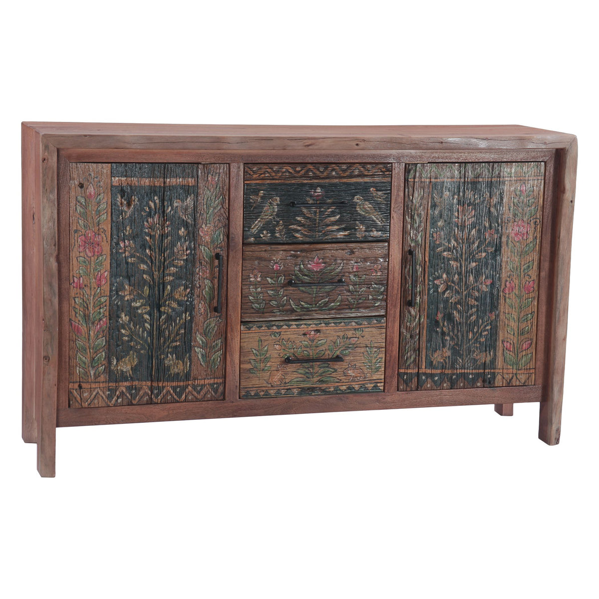 Rustic Roots 60" Hand Painted Sideboard with Two Doors and Three Drawers - image 2