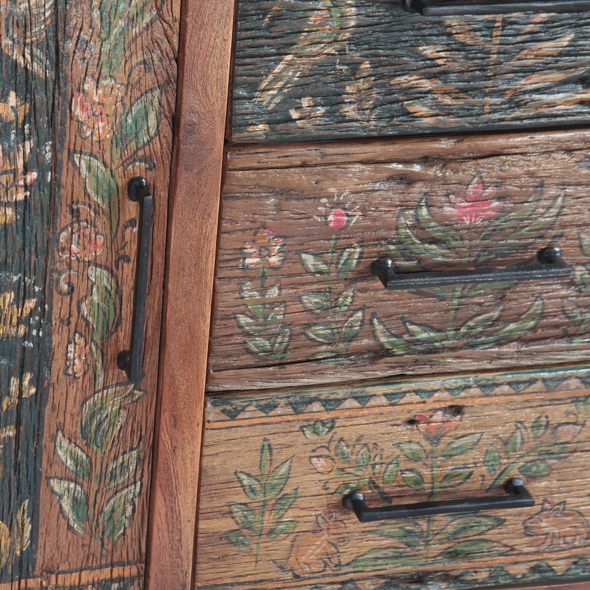 Rustic Roots 60" Hand Painted Sideboard with Two Doors and Three Drawers - image 4