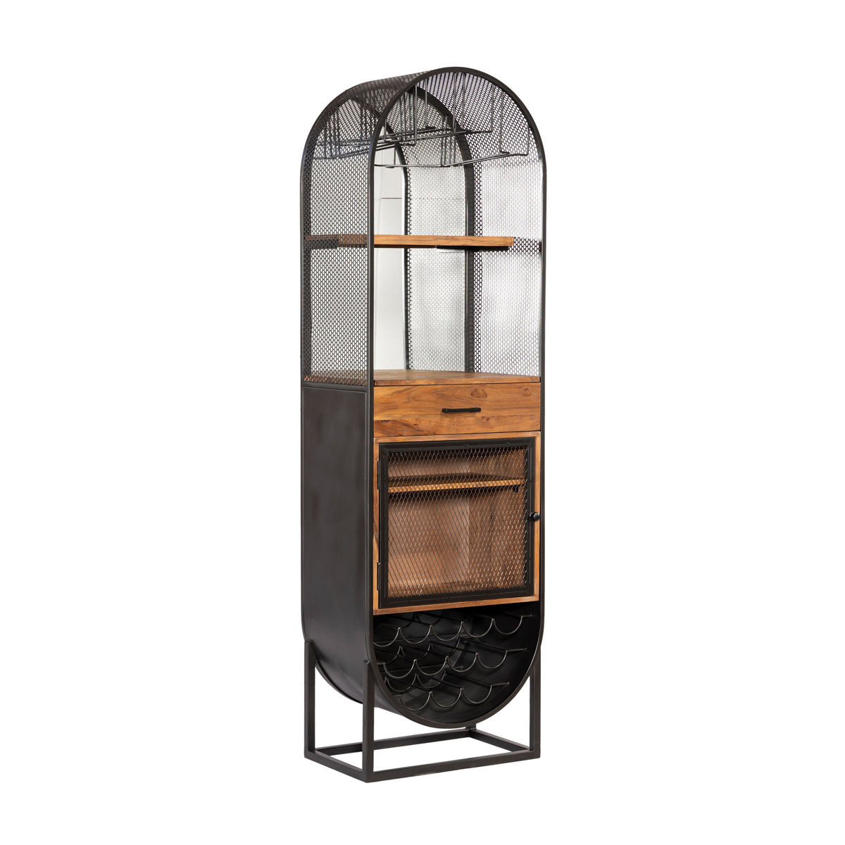 Roswell 23" Bar Cabinet in Natural Mango Wood and Iron - image 2