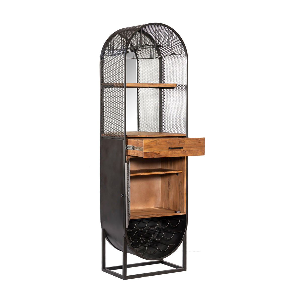 Roswell 23" Bar Cabinet in Natural Mango Wood and Iron - image 4