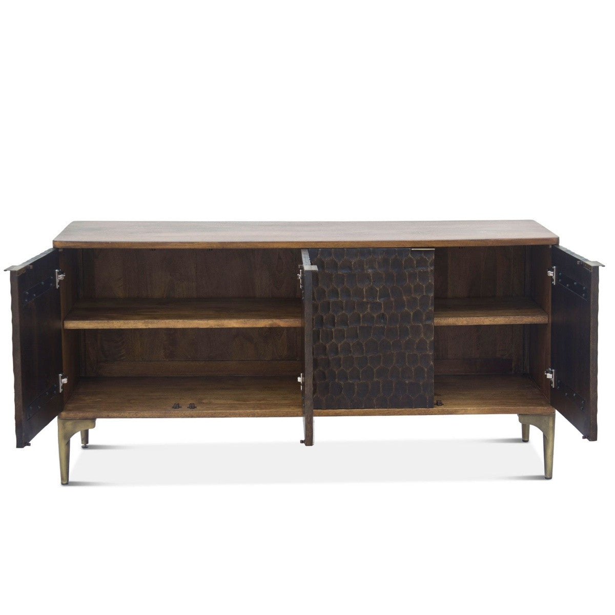 Anna Modern Solid Wood 4 Door Sideboard 66"
