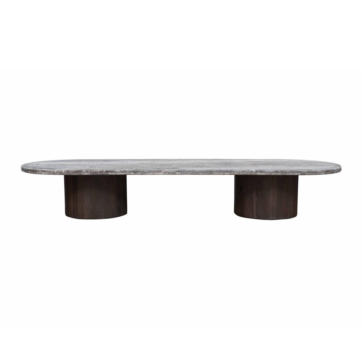 San Juan 75" Coffee Table in Royal Brown with Gray Travertine - image 3