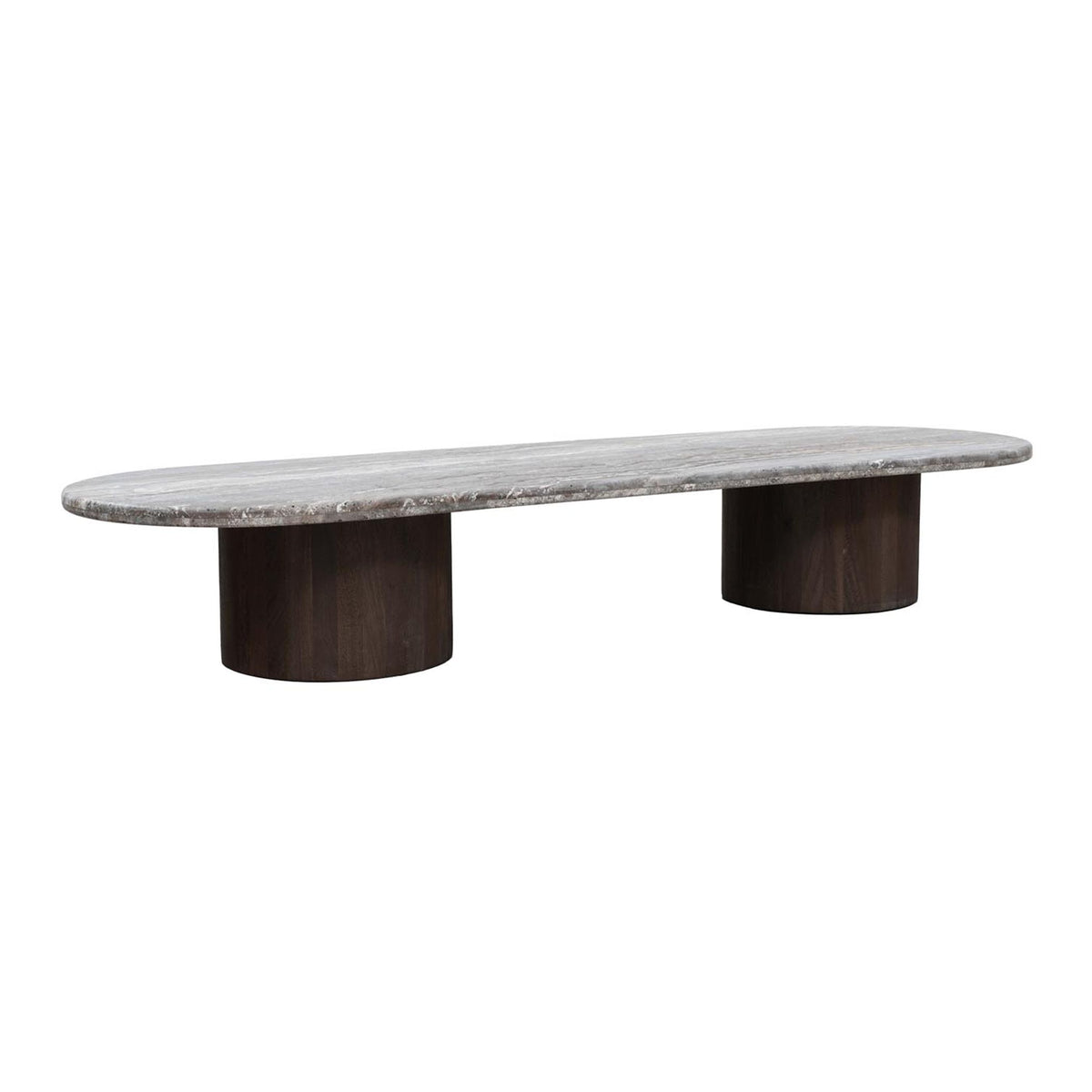 San Juan 75" Coffee Table in Royal Brown with Gray Travertine - image 4