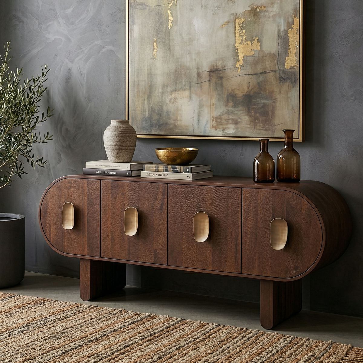 San Juan 75" Four Door Sideboard in Royal Brown - image 2
