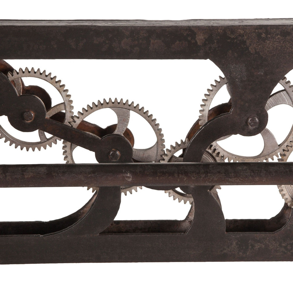 Industrial Crank Dining Table with Glass Top 79"