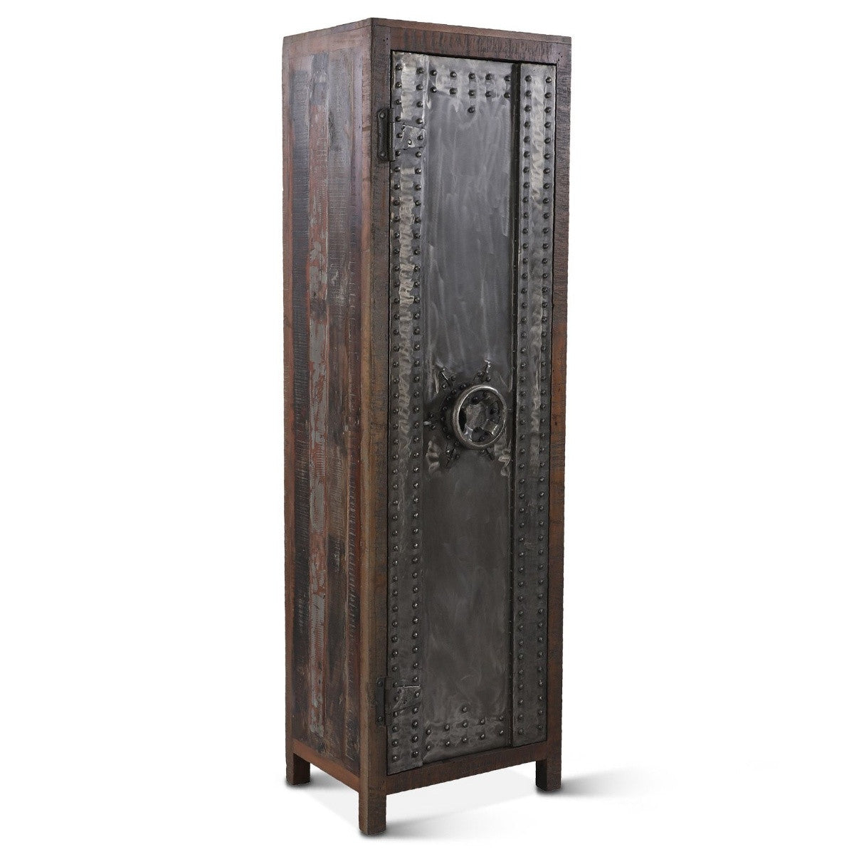 Steampunk Vault Door Industrial Tall Cabinet