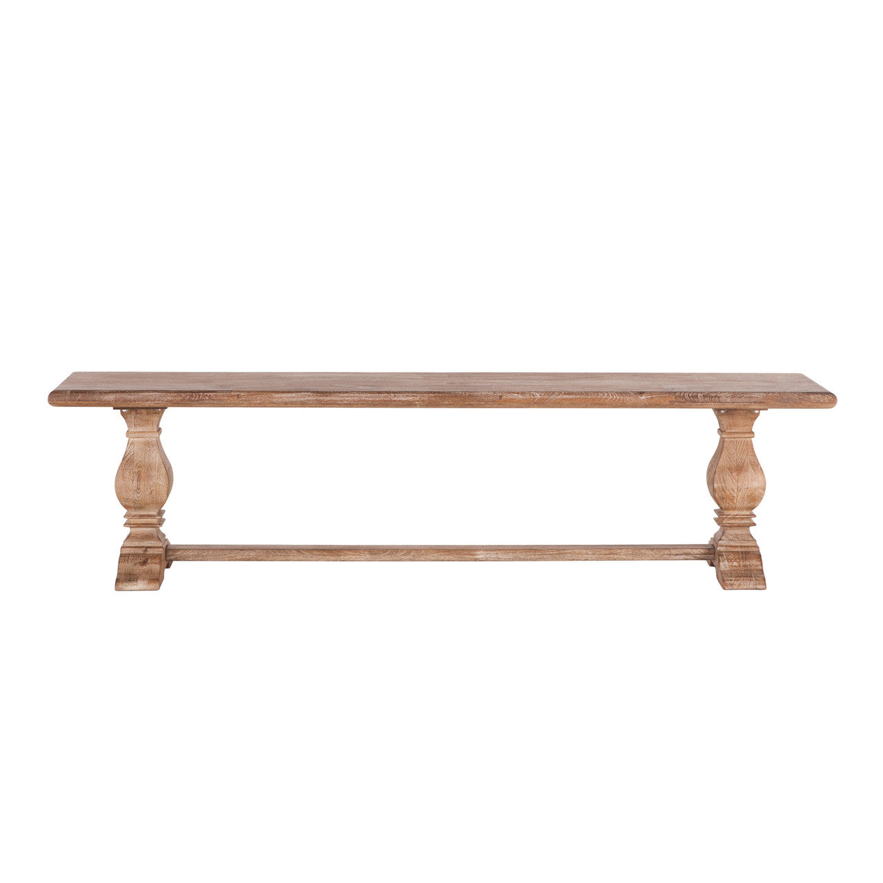French Farmhouse Solid Wood Trestle Dining Bench 72"