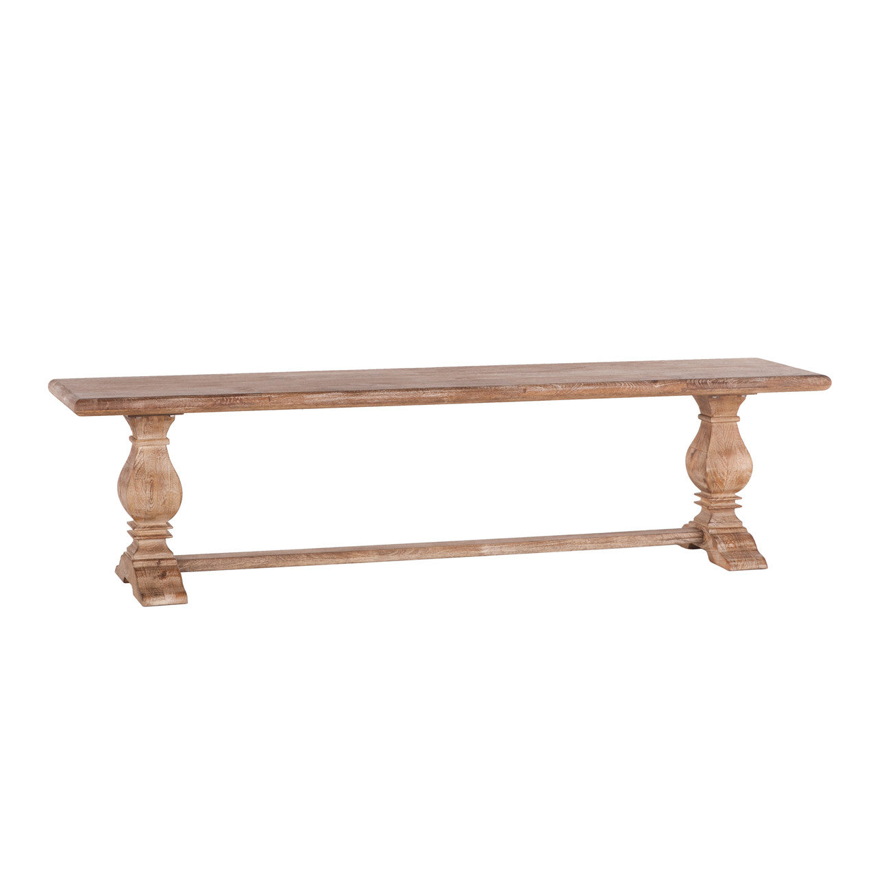 French Farmhouse Solid Wood Trestle Dining Bench 72"