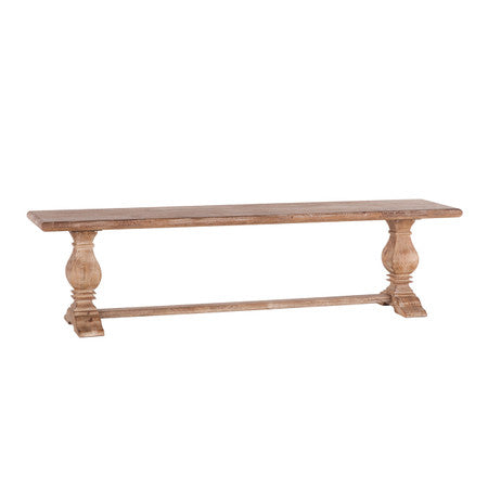 French Farmhouse Solid Wood Trestle Dining Bench 72"
