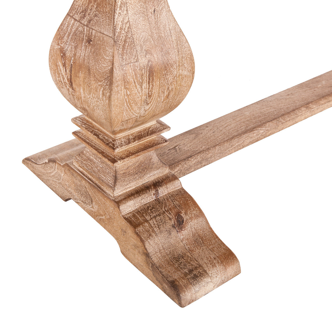 French Farmhouse Solid Wood Trestle Dining Table 72"