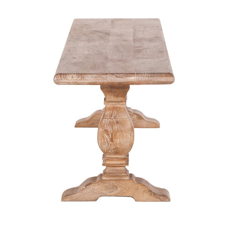 French Farmhouse Solid Wood Trestle Dining Bench 72"