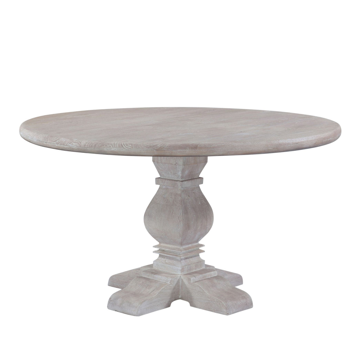 San Rafael 48" Round Dining Table in Heirloom White - image 3